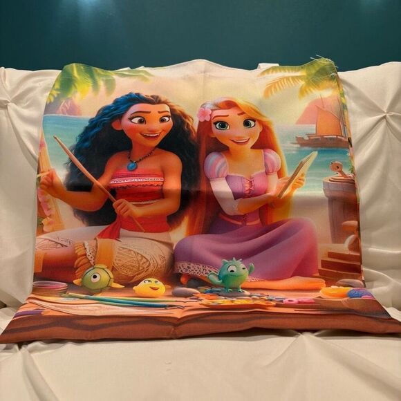 Disney’s Princess Moana amd Rapunzel Cosplay Eco Reusable Shopping Bag Tote NEW - Picture 3 of 4